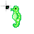 Green Saski Seahorse cursor
