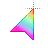 Left transparent rainbow animation cursor