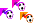 Colorful Flaming Soccer Balls Cursors preview
