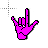 retro pink ahnd cursor