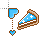 Kawaii Blue Heart Cheesecake Cursors preview