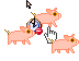 Cute Orange Dog Cursors preview