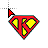 Superman Alphabet k cursor