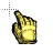 down golden cursor