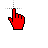 mano roja cursor