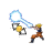 Goku's Kamehameha diagonal resize right cursor