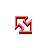 Flashing Neon Red and White Diagonal Resize 1 cursor