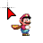Mario With Cape Feather Running cursor