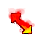 Fiery Diagonal Resize 2 cursor