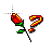 Red Rose with Question Mark cursor