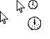 Retro Black And White Cursors cursor preview