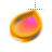 Left Flowing Rainbow Gold Teardrop cursor
