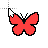 Butterfly Red 25 cursor
