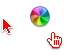 Rainbow Mac OS X Cursors preview