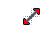Red Windows 7 Aero diagnal 2 cursor