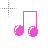 double eighth note pink cursor