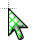 Green line diagonal cursor