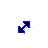 Black and Blue Diagonal Resize 2 cursor