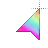Left Transparent Rainbow cursor