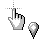 Mano plateada locate cursor