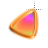 Left Flowing Rainbow Gold Triangle cursor