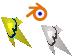 3D Objects made from blender Cursors preview