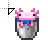 Pink Axolotl Bucket Minecraft cursor