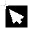 black and white cursor