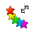 rainbow stars diag resize left cursor