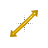 Gold Diagonal SWNE cursor