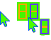 Green and Blue (updated) Cursors preview