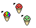 multi color ice creams Cursors preview