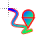 Wavy colour cursor location cursor