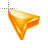 Right glassy 3d golden cursor