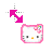 Hello Kitty diagonal resize 1 cursor
