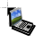 Laptop with Black Pointer cursor