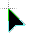 green black and turquoise cursor