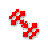 Pixel'd Quite Red Diagonal Resize 1 cursor