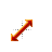 Dark Red Glow Diagonal Resize 2 cursor