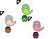 Among us Spooky month coloured Cursors preview