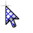 Blue line diagonal cursor