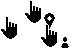 Windows 10 black and white replacements (non-animated) Cursors preview