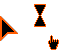 Black-n-Orange Cursors preview