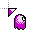 Pac Man Ghost Violet Back cursor
