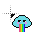 turquoise rainbow cloud cursor