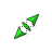 Cyberpunk Green Diagonal Resize 2 cursor