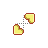 Diagonal Resize 2  Yellow Donut UL  cursor