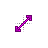 Purple Diagonal Resize 2 cursor