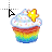 Rainbow Star Cupcake Cursors preview
