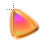 Right Flowing Rainbow Gold Triangle cursor